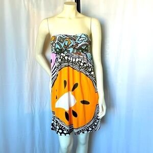 NWT Diane Von Furstenberg Cecia Silk Strapless Dress